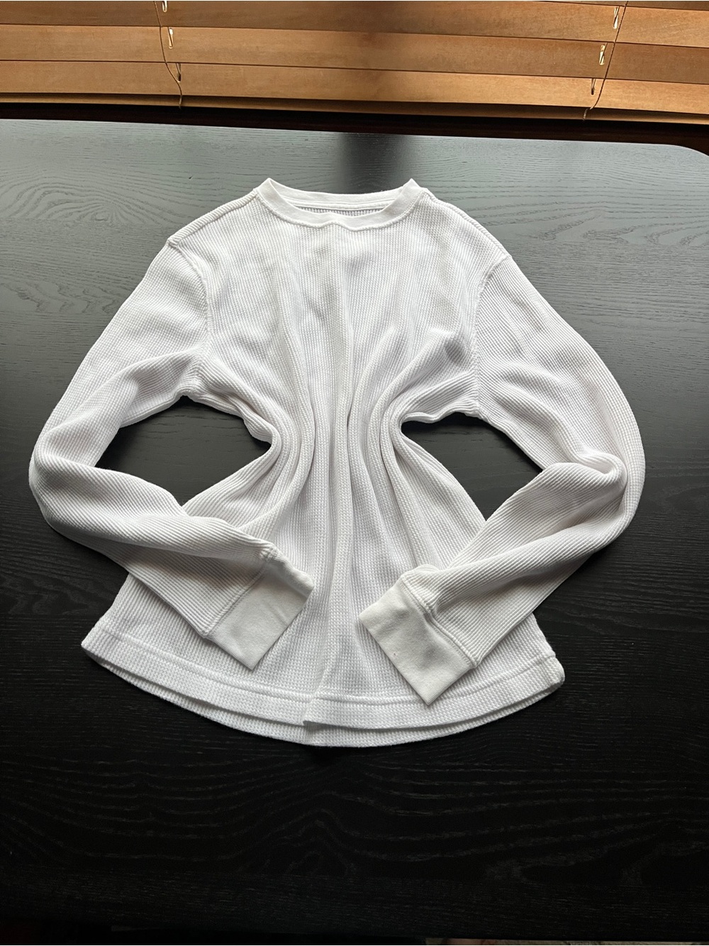 urban pipeline White Long Sleeve Waffle-Knit Tee